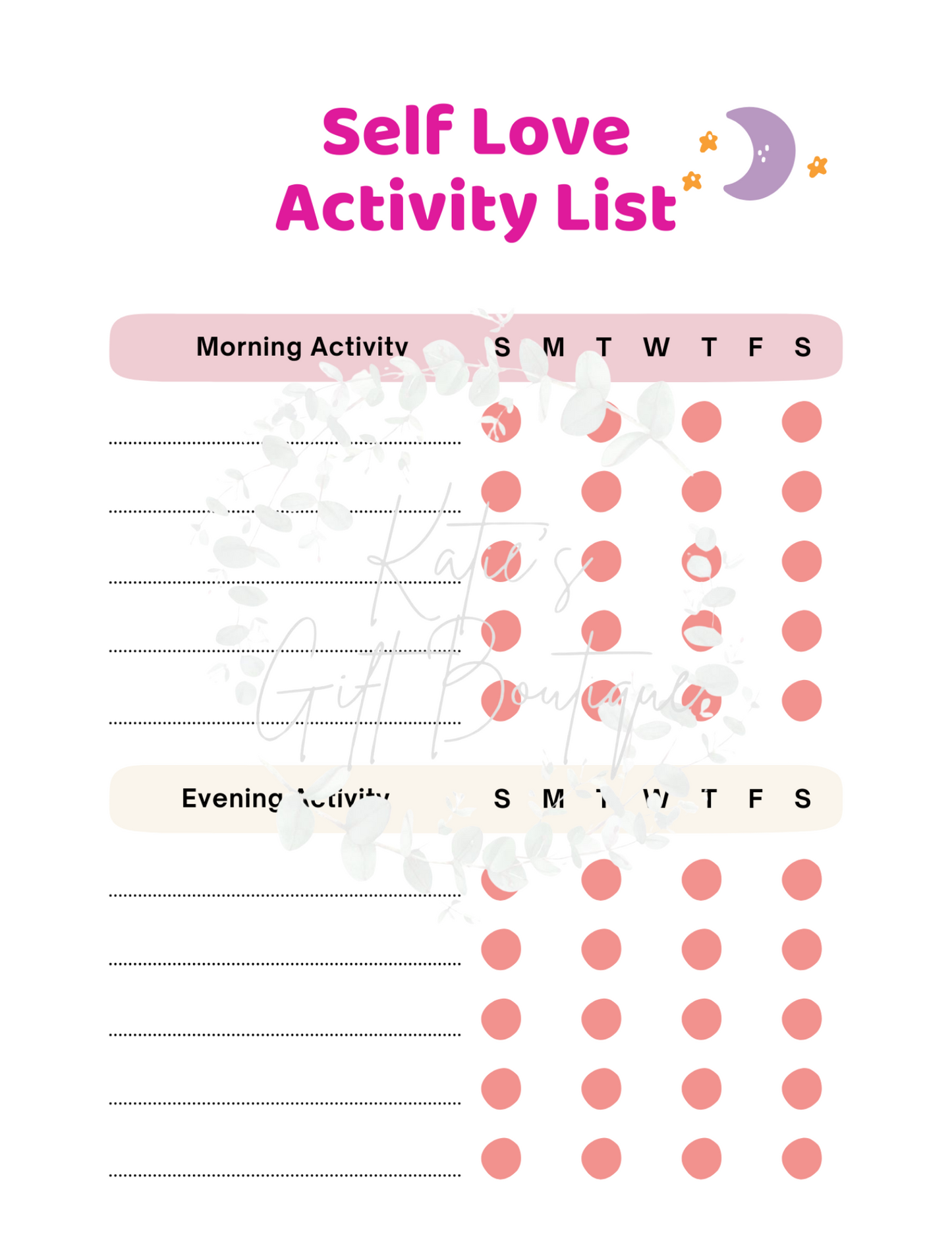 Self Love Workbook - Self Care Binder