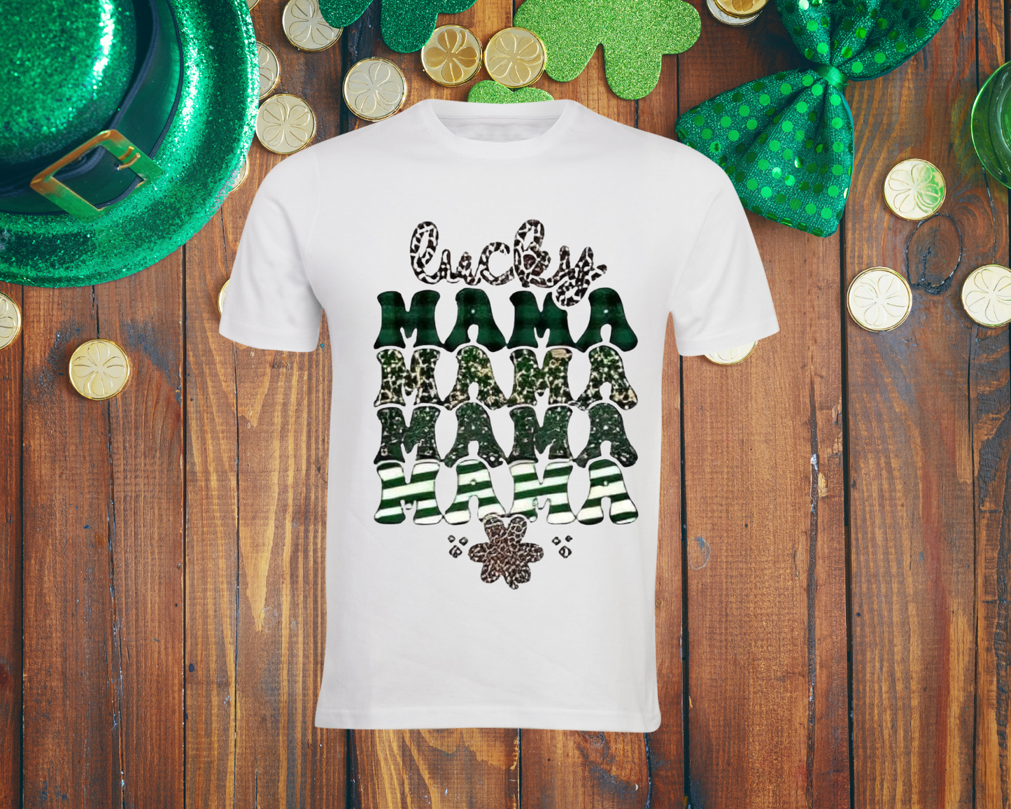 Lucky Mama - TShirt or Crewneck Sweatshirt