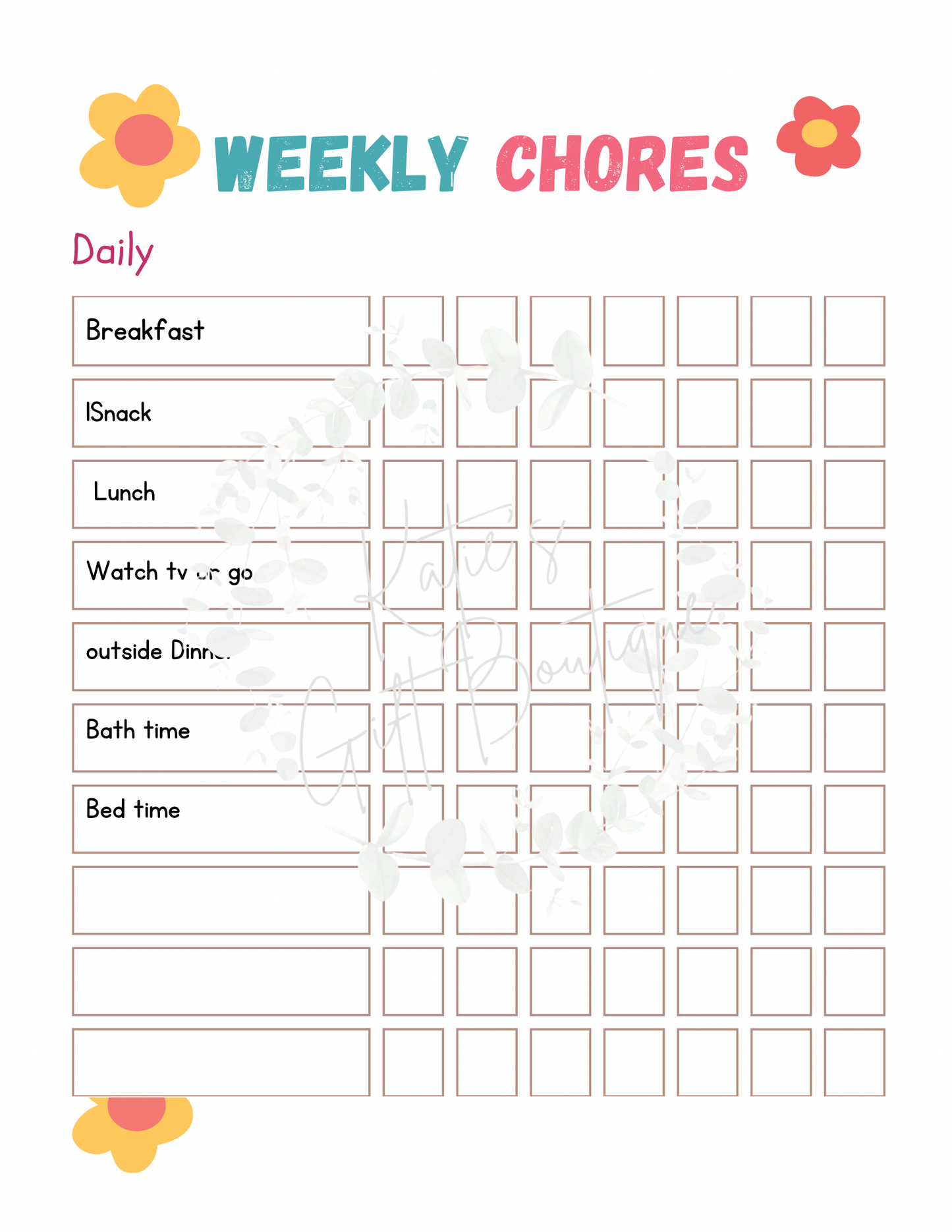 Summer Planner for Kids