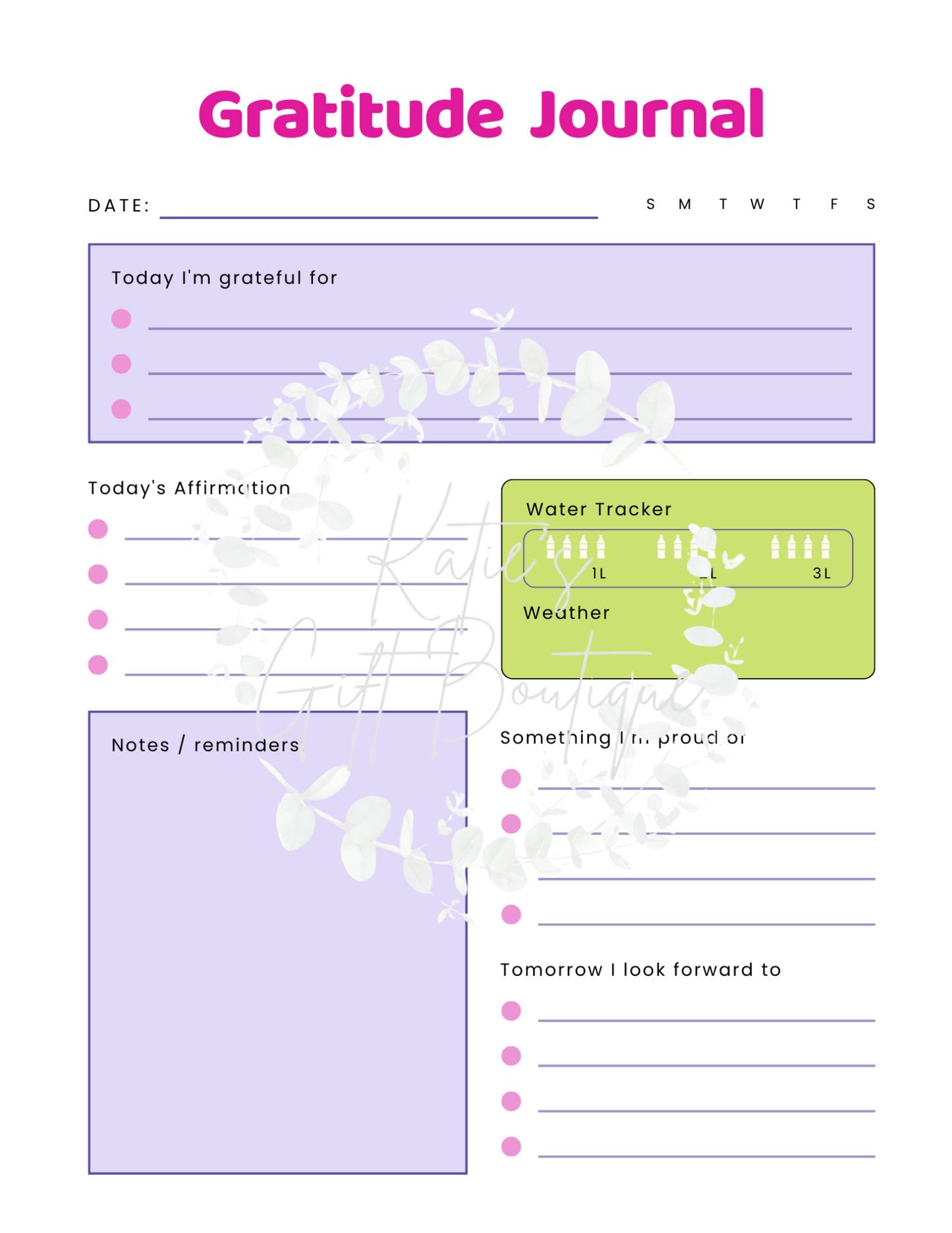 Self Love Workbook - Self Care Binder