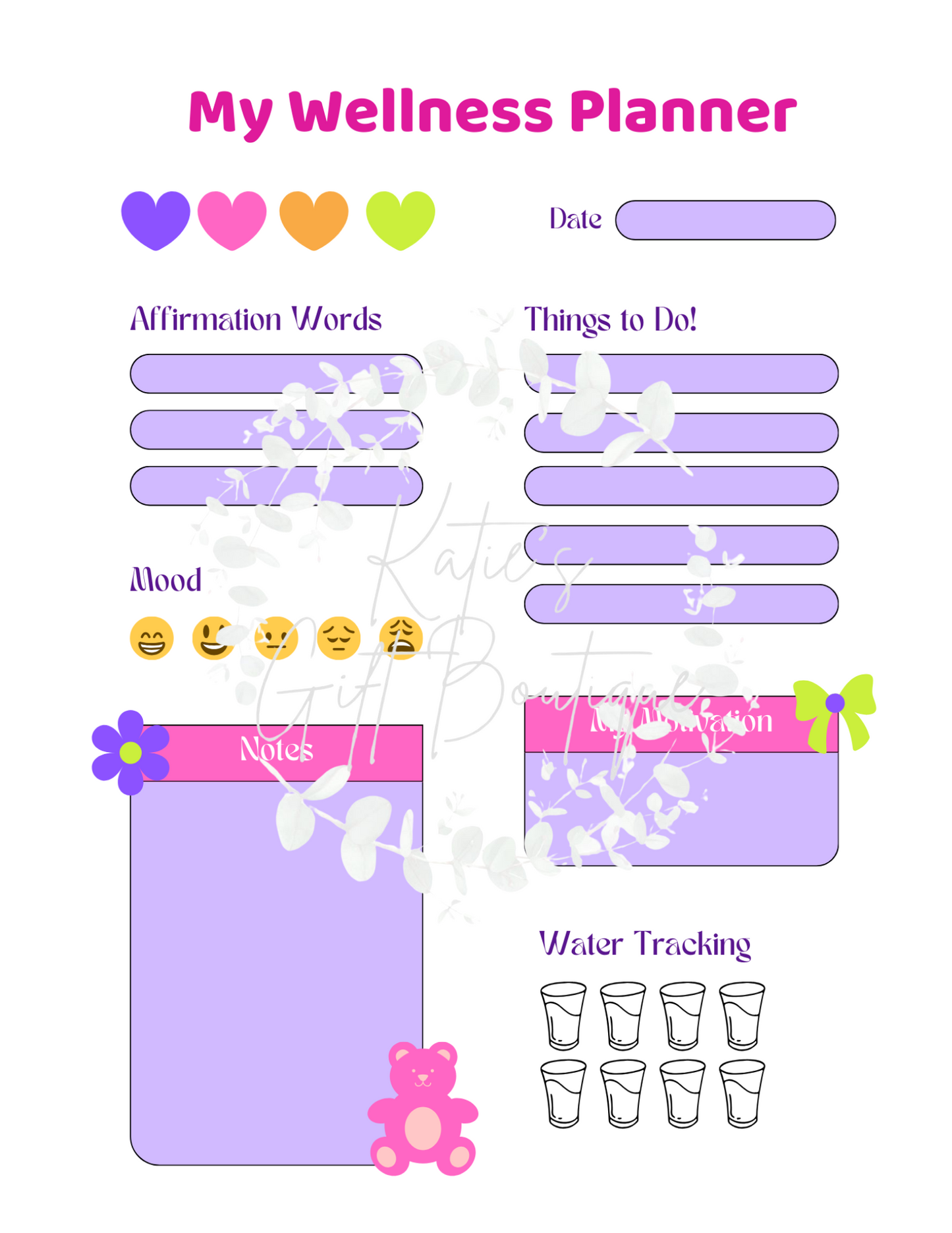 Self Love Workbook - Self Care Binder