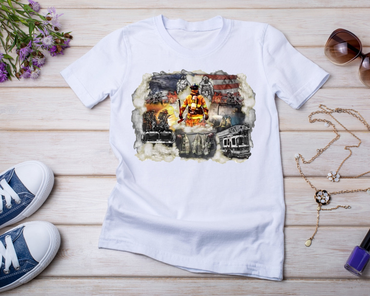 Fire Fighter - TShirt or Crewneck Sweatshirt