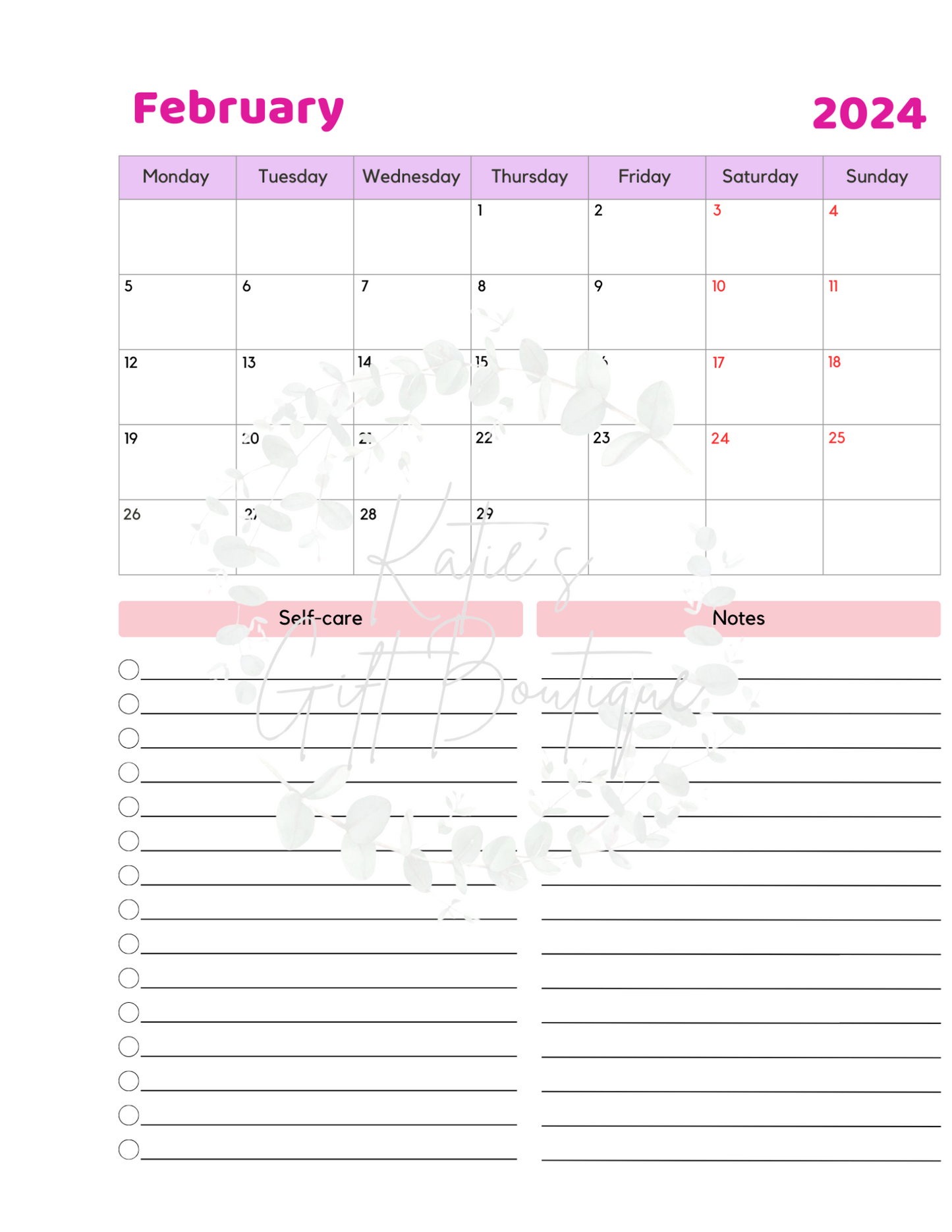 Self Love Workbook - Self Care Binder