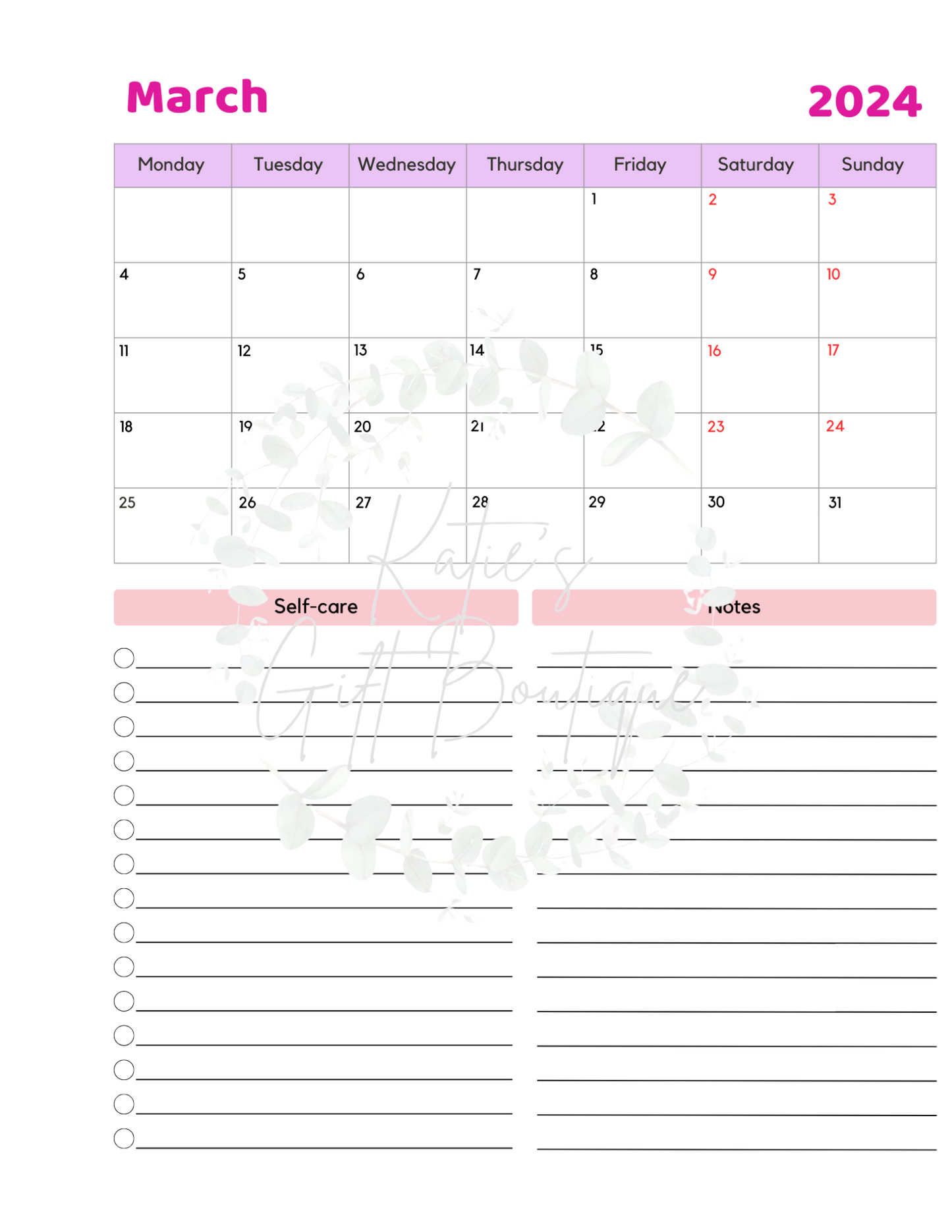 Self Love Workbook - Self Care Binder