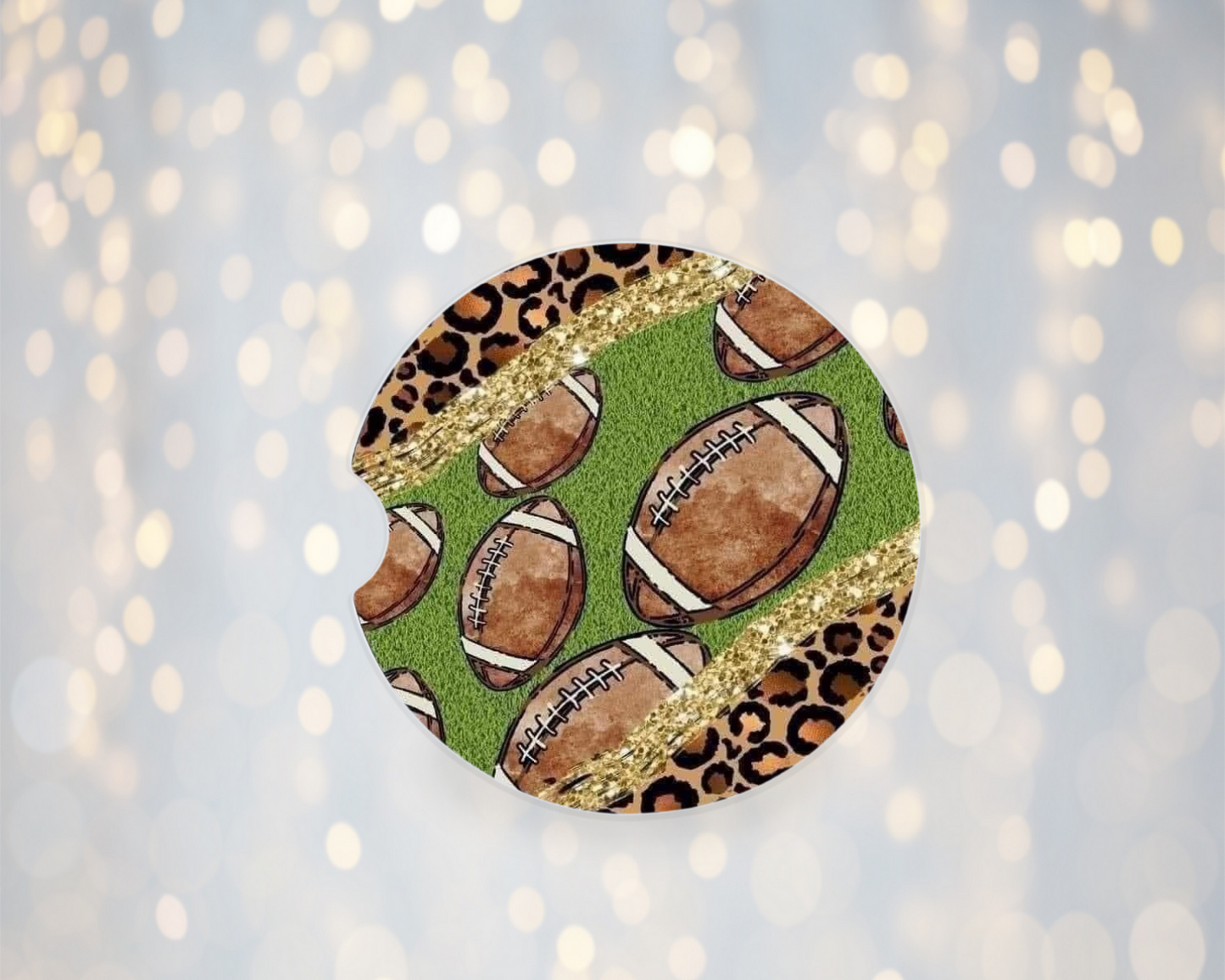 Football & Glitter - Car Coasters