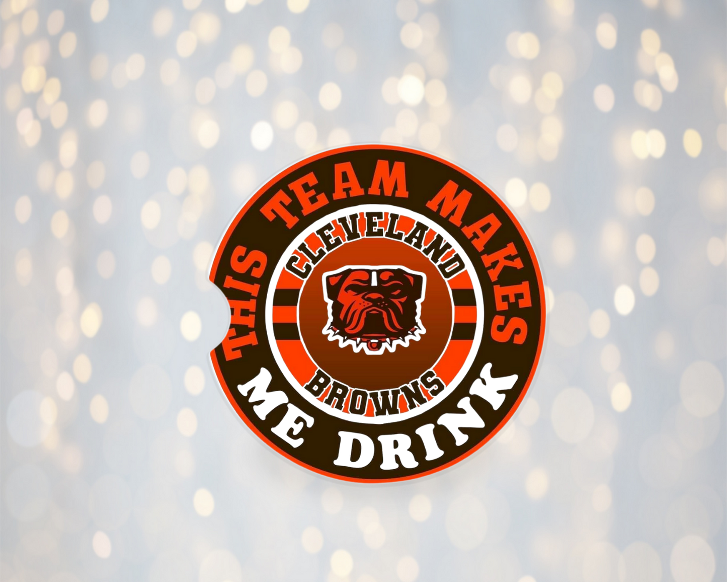 Browns - This Team Makes Me Drink - Car Coasters