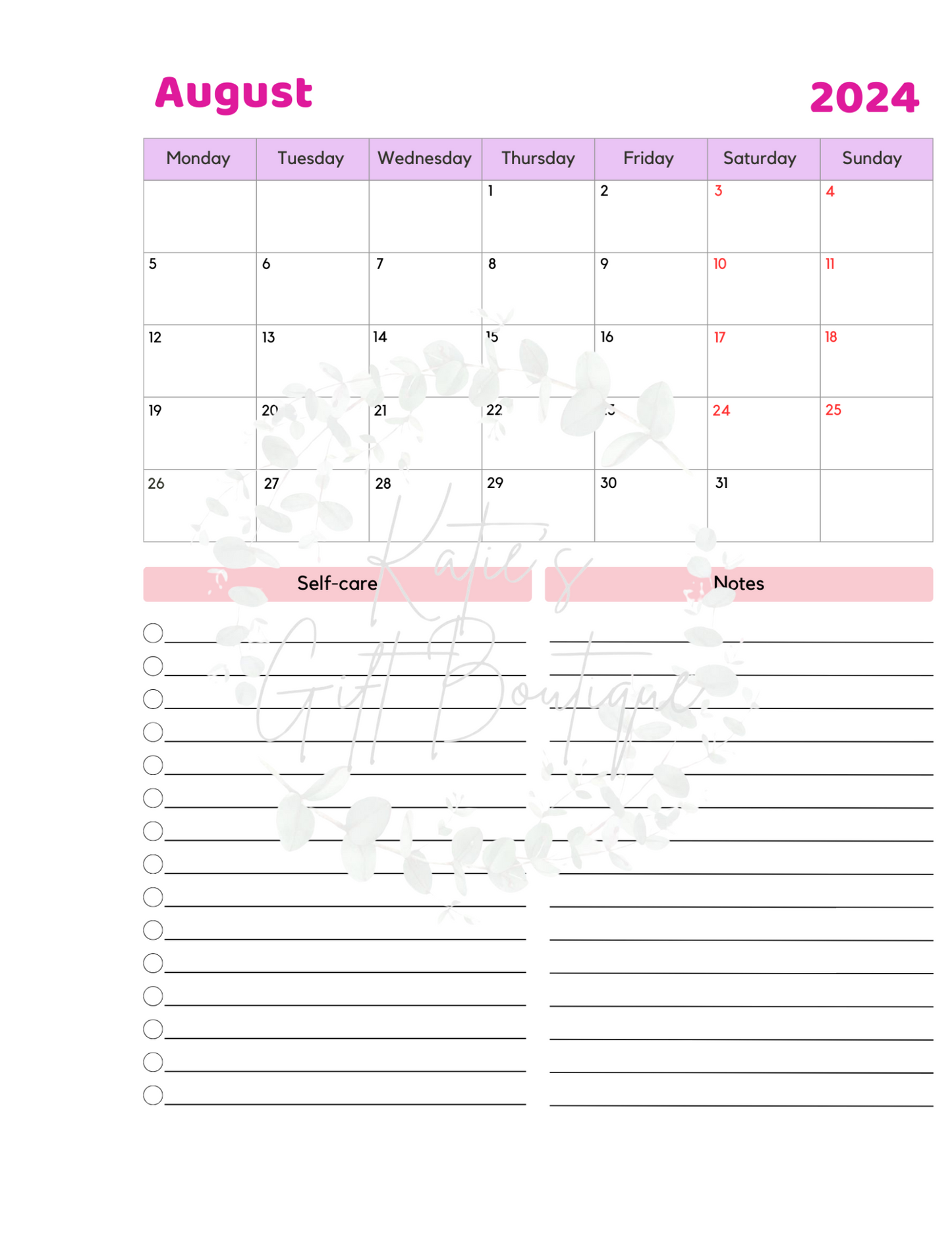 Self Love Workbook - Self Care Binder