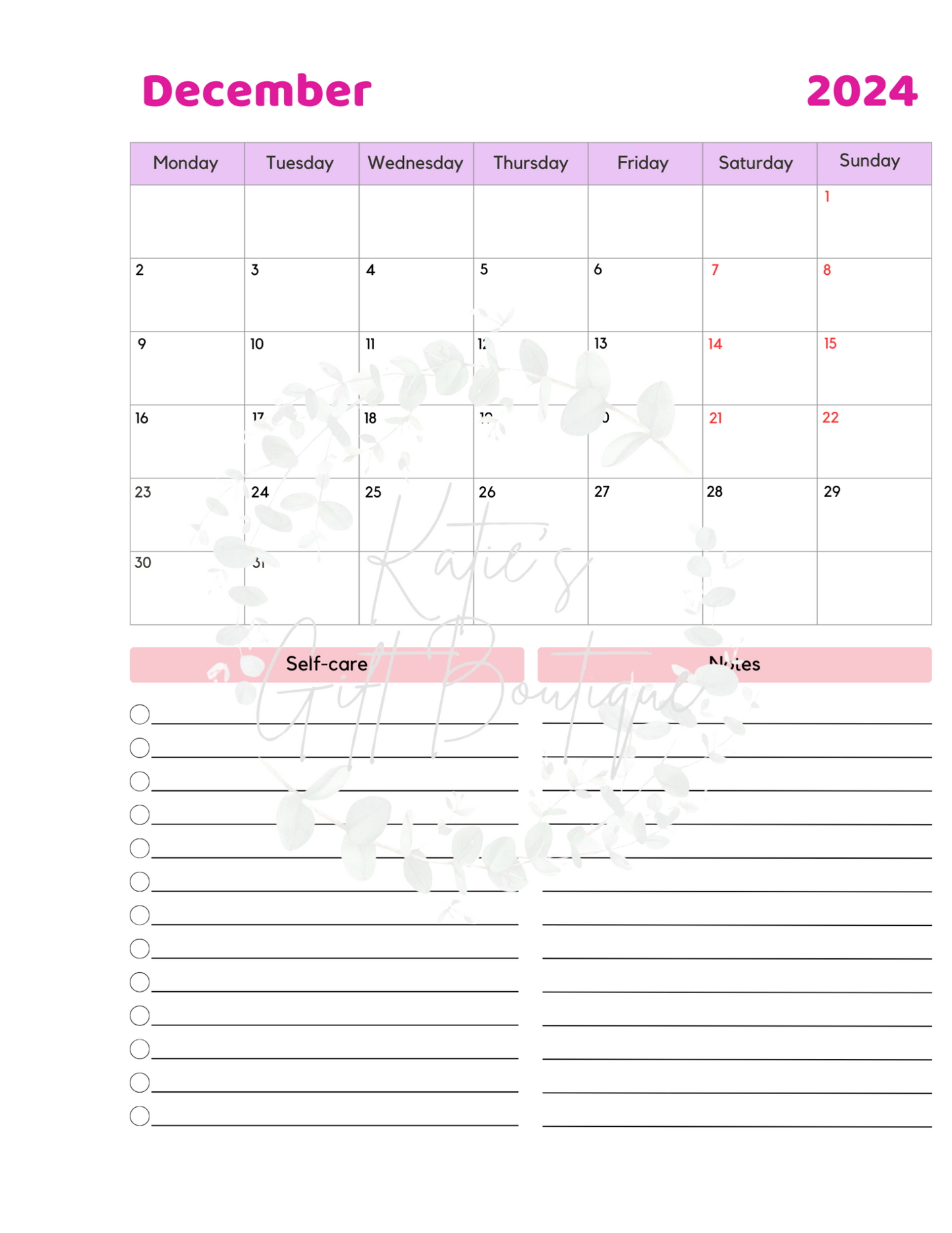 Self Love Workbook - Self Care Binder