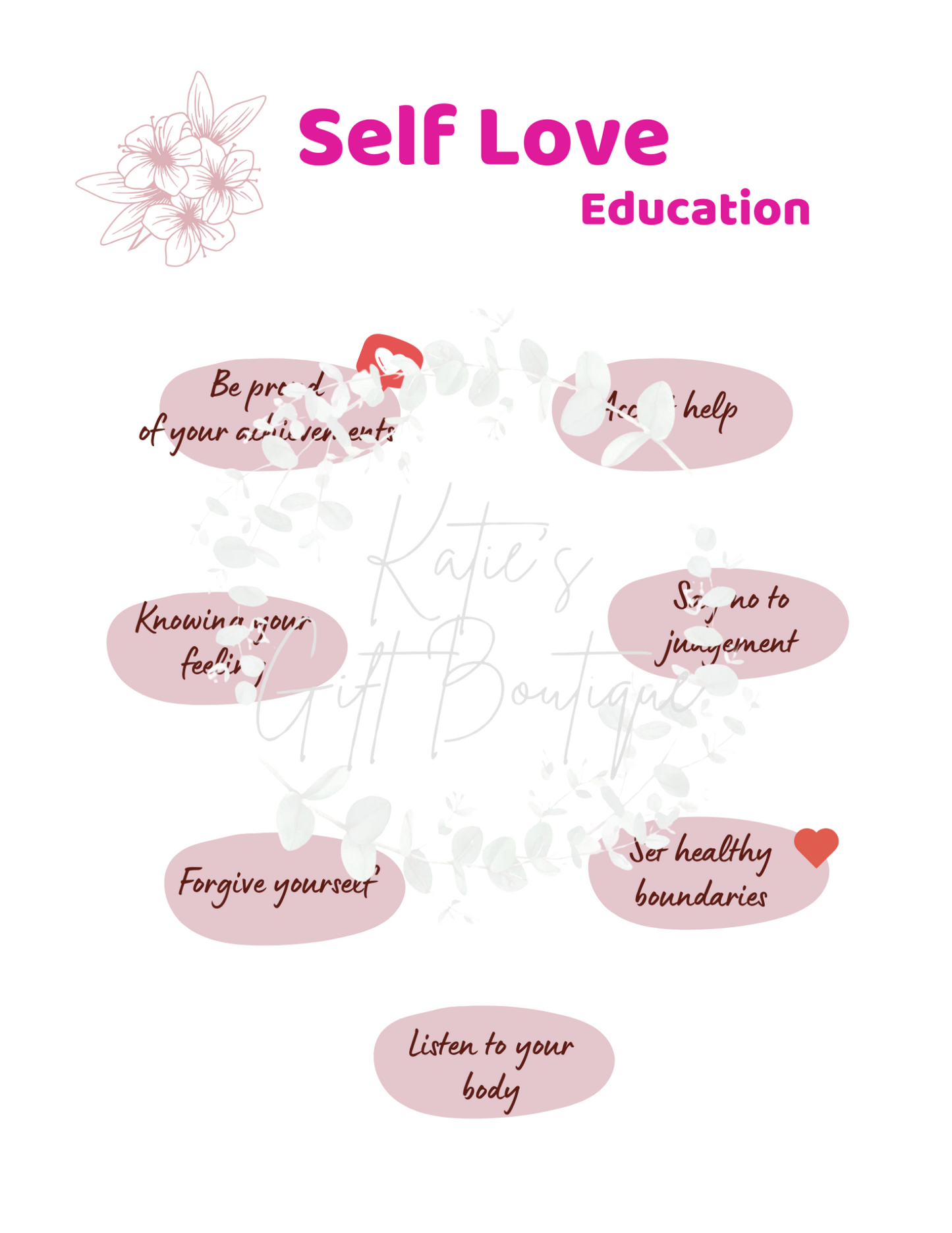 Self Love Workbook - Self Care Binder