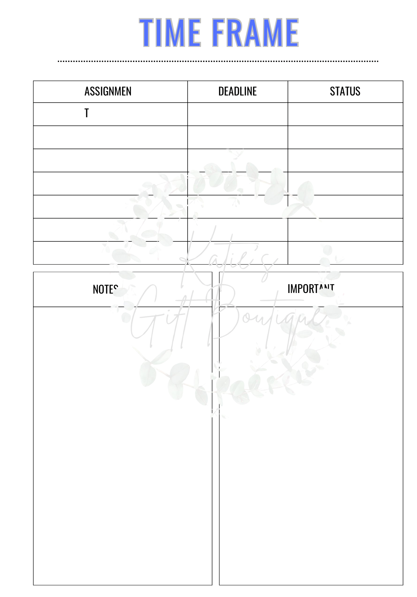 Nursing School Planner Spread