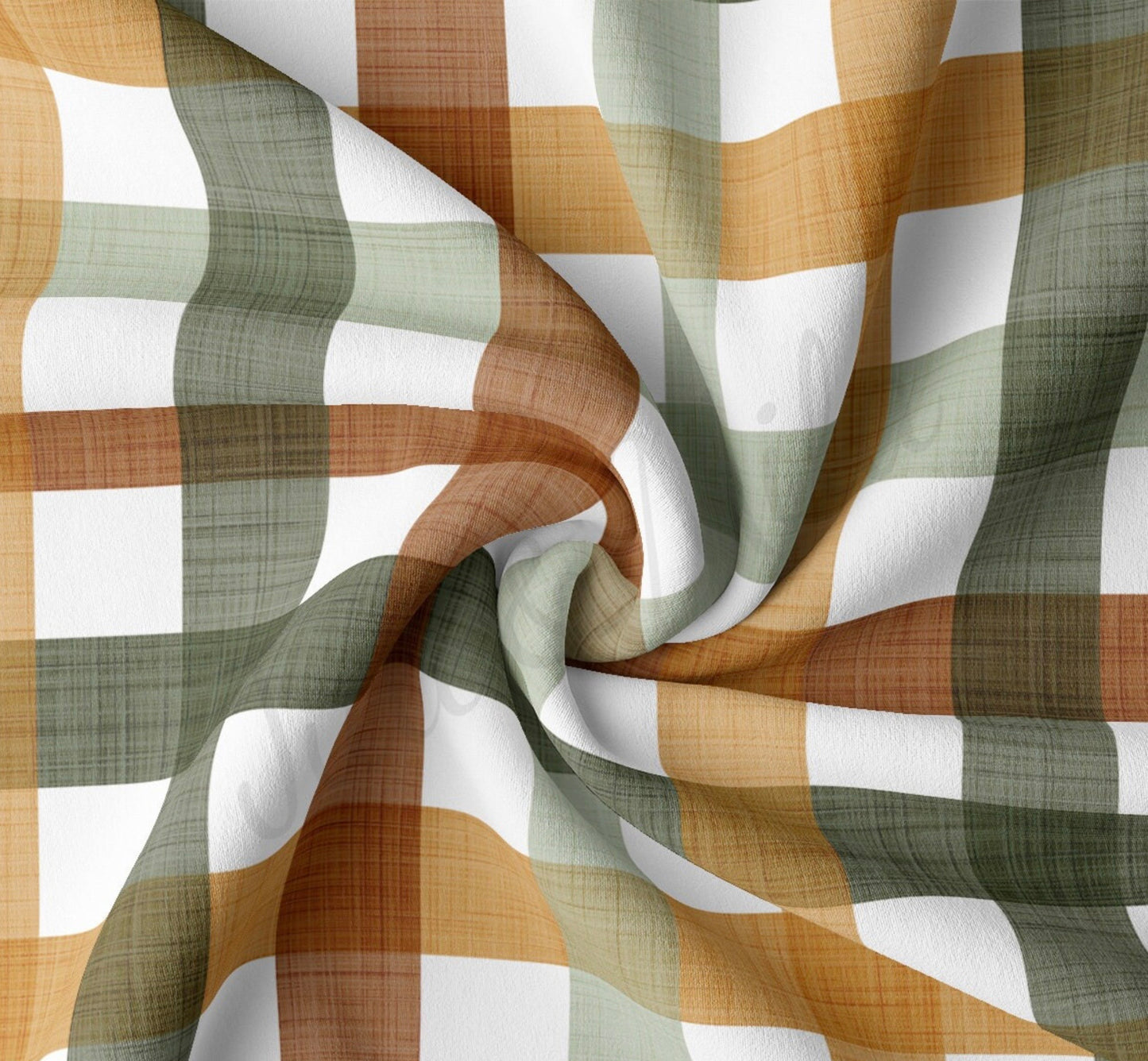 Green/Brown/Tan Stripes- Scrunchie/Headband
