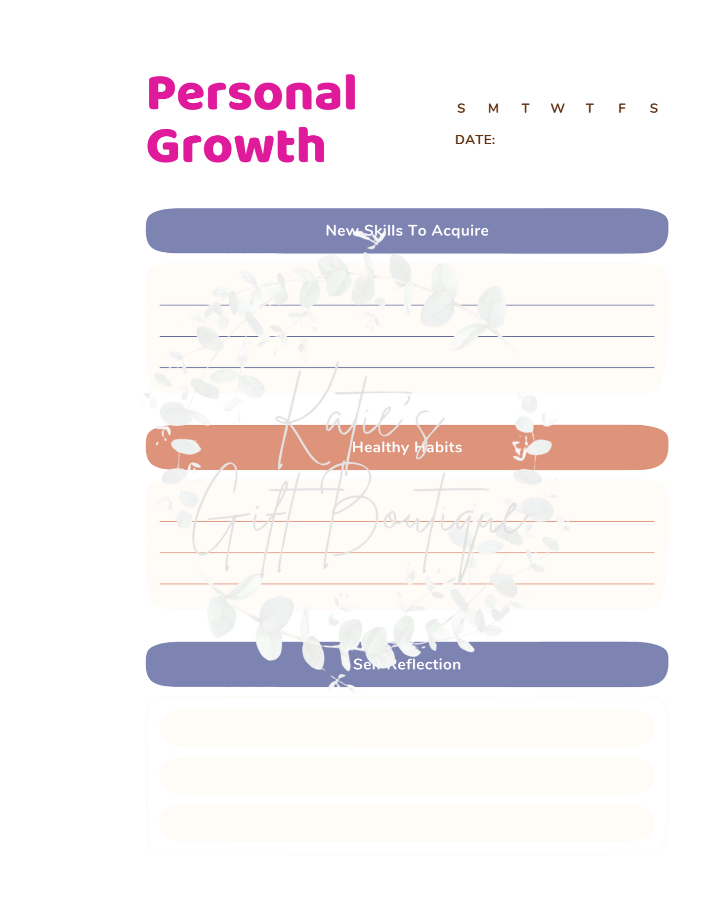Self Love Workbook - Self Care Binder