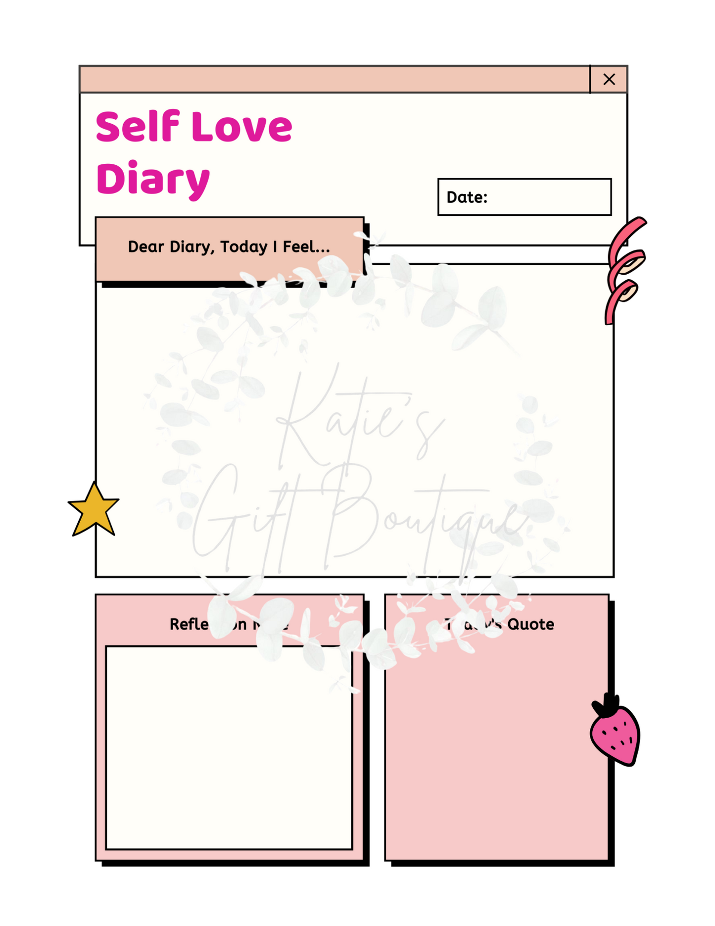 Self Love Workbook - Self Care Binder