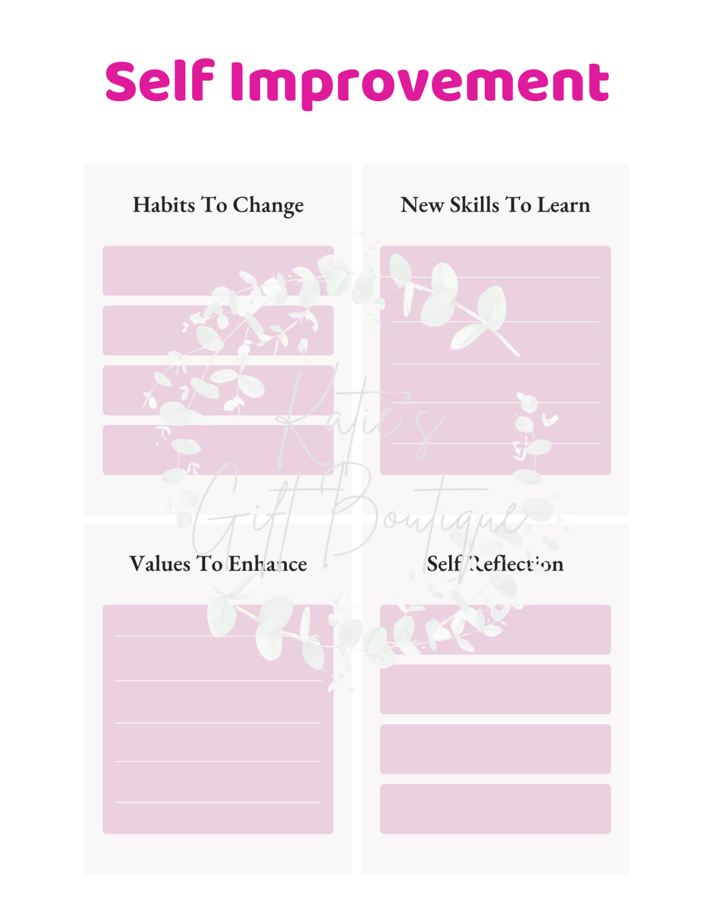 Self Love Workbook - Self Care Binder