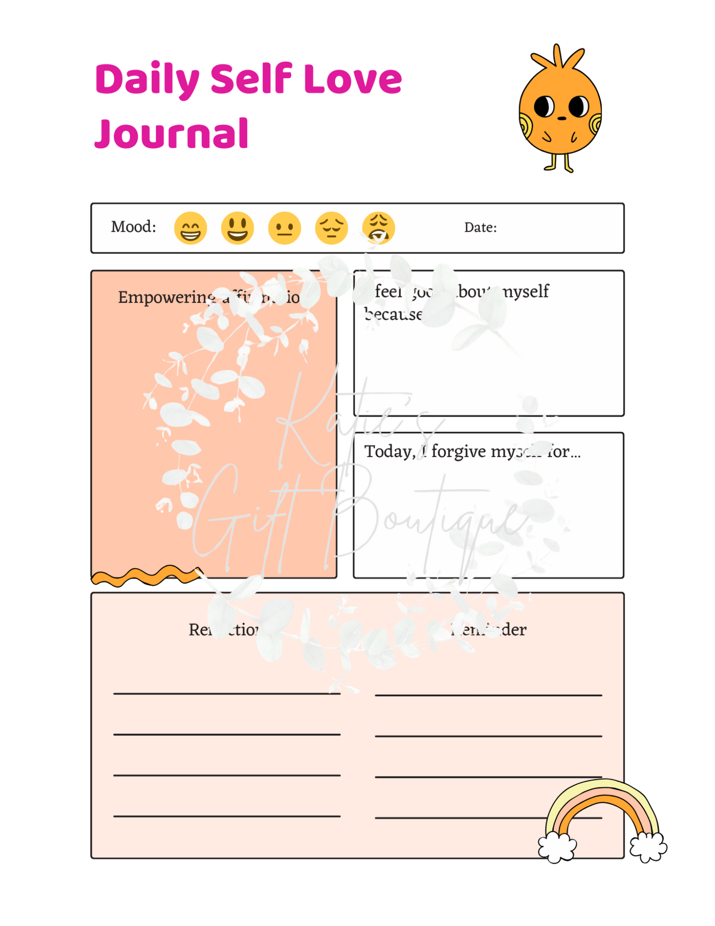 Self Love Workbook - Self Care Binder