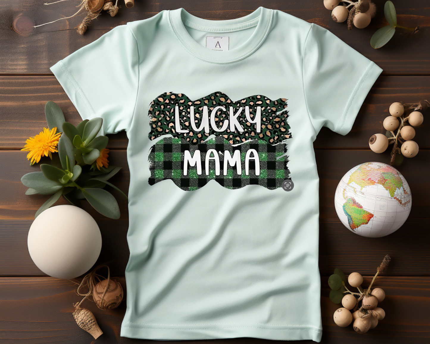 Lucky Mama - TShirt or Crewneck Sweatshirt
