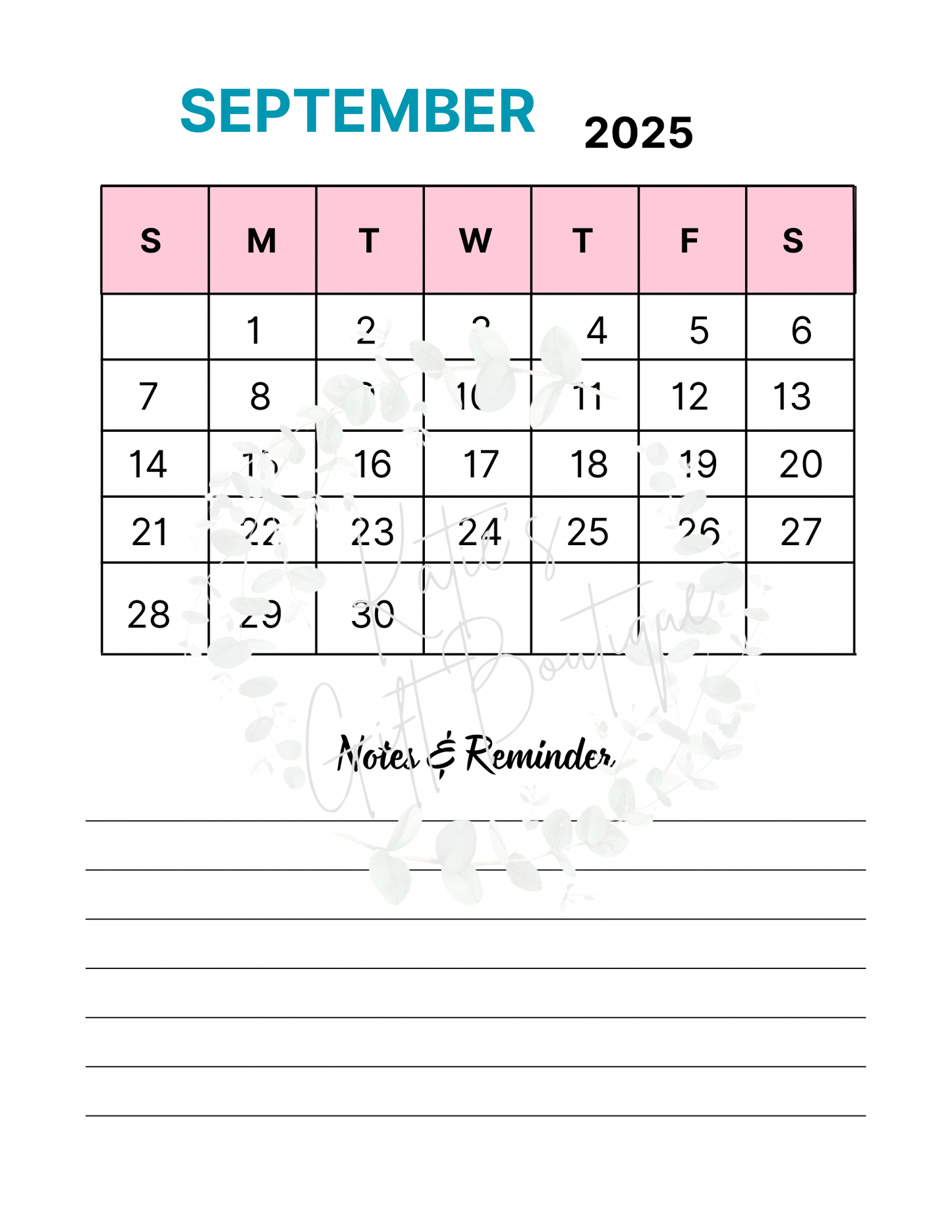 2024-2025 Travel Planner Spread - Self Care Binder