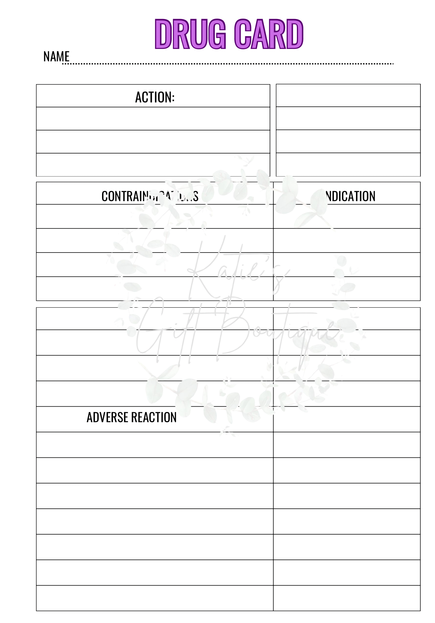 Nursing School Planner Spread