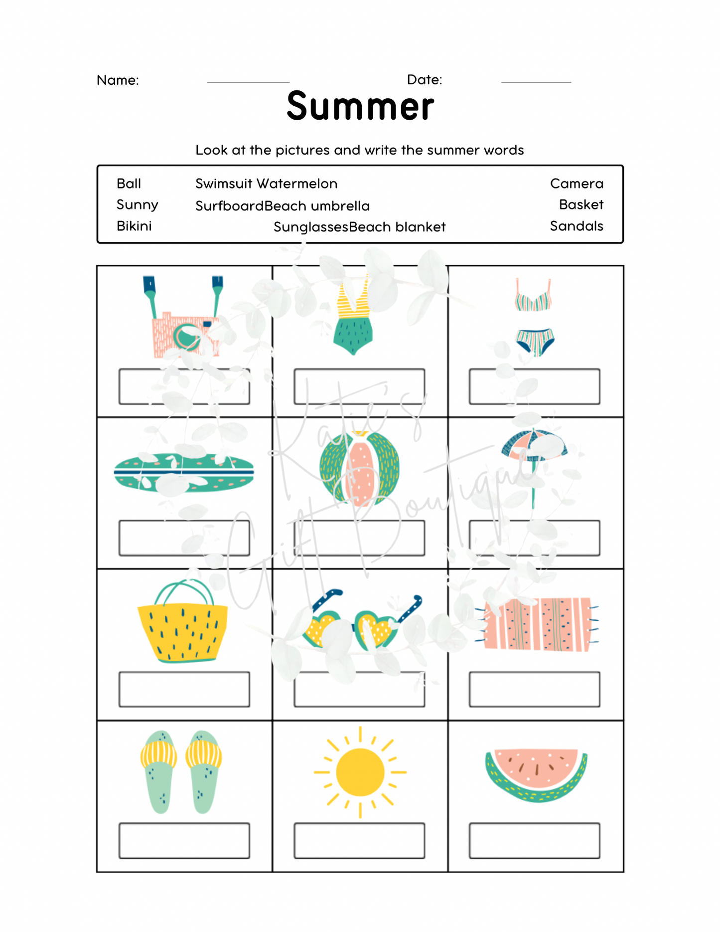 Summer Planner for Kids