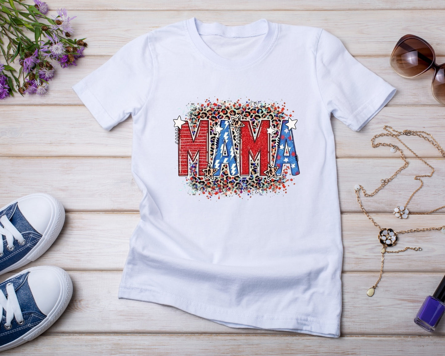 Mama Leopard - TShirt or Crewneck Sweatshirt