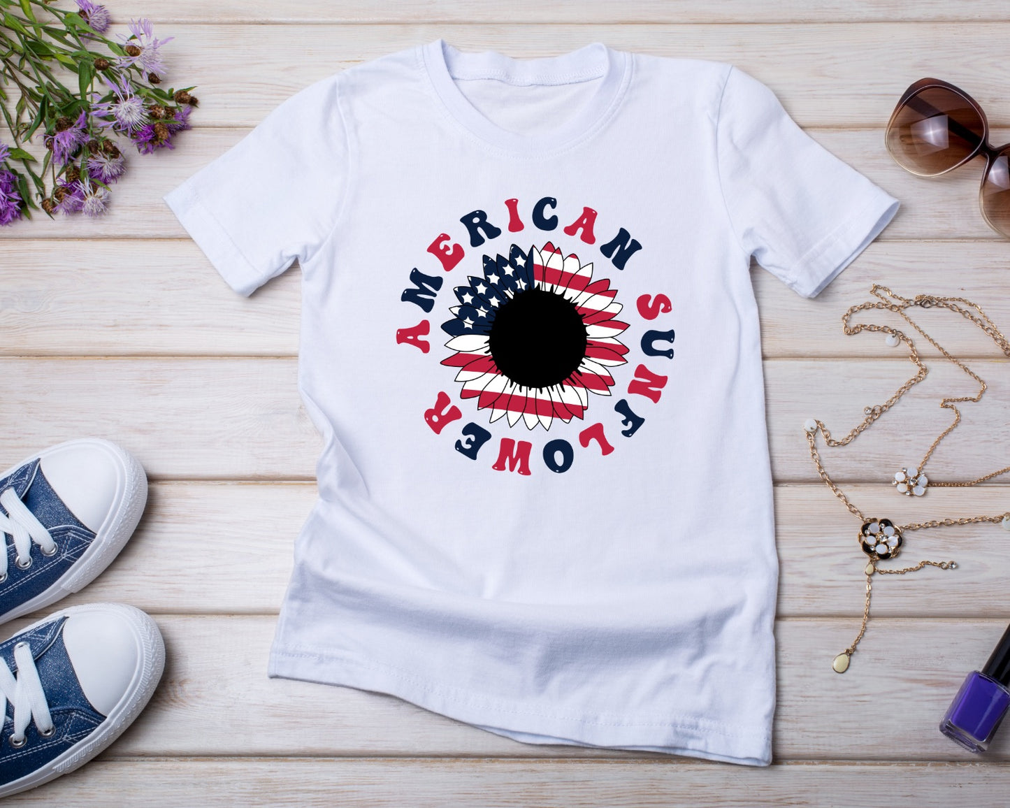American Sunflower - TShirt or Crewneck Sweatshirt