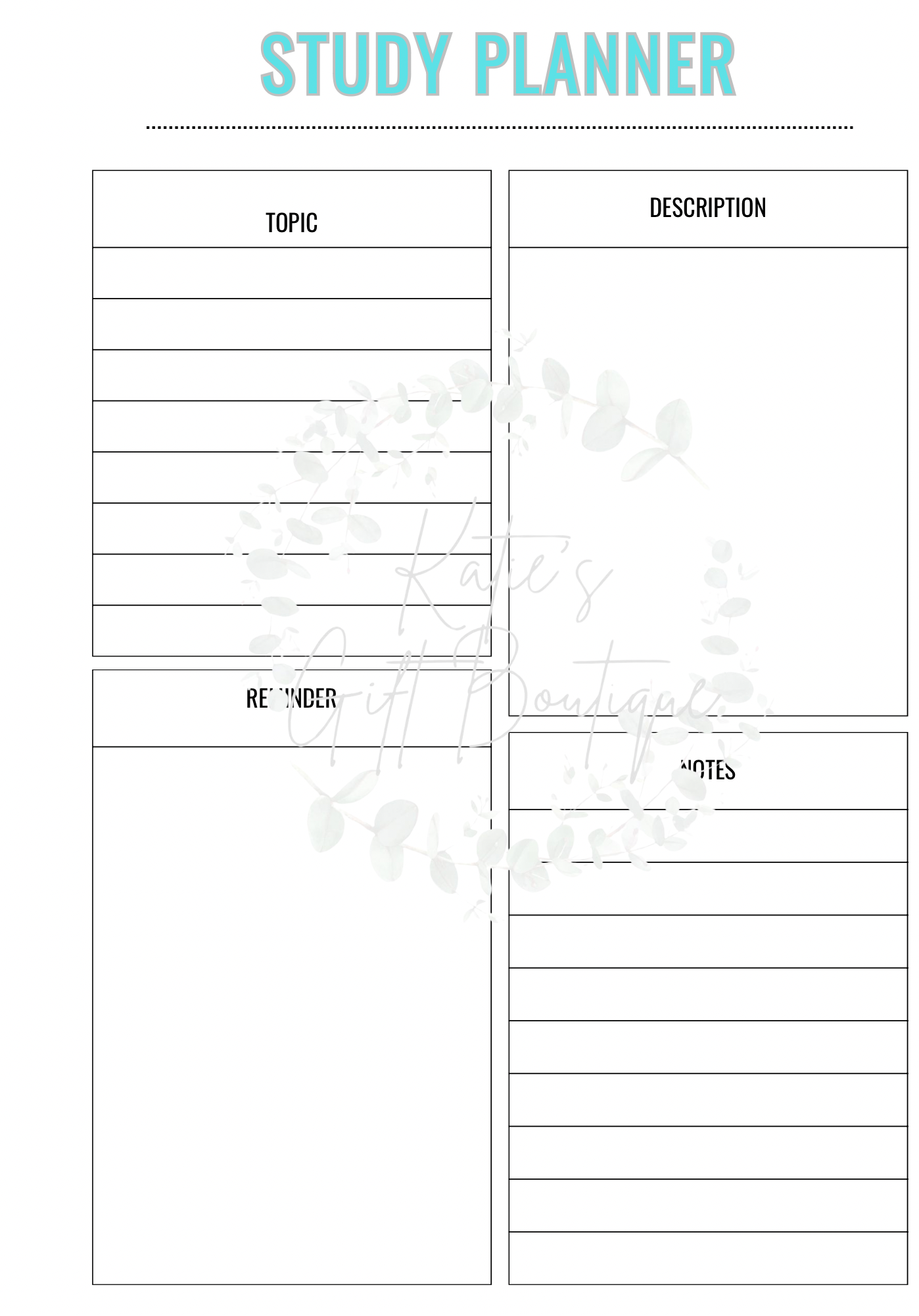 Nursing School Planner Spread