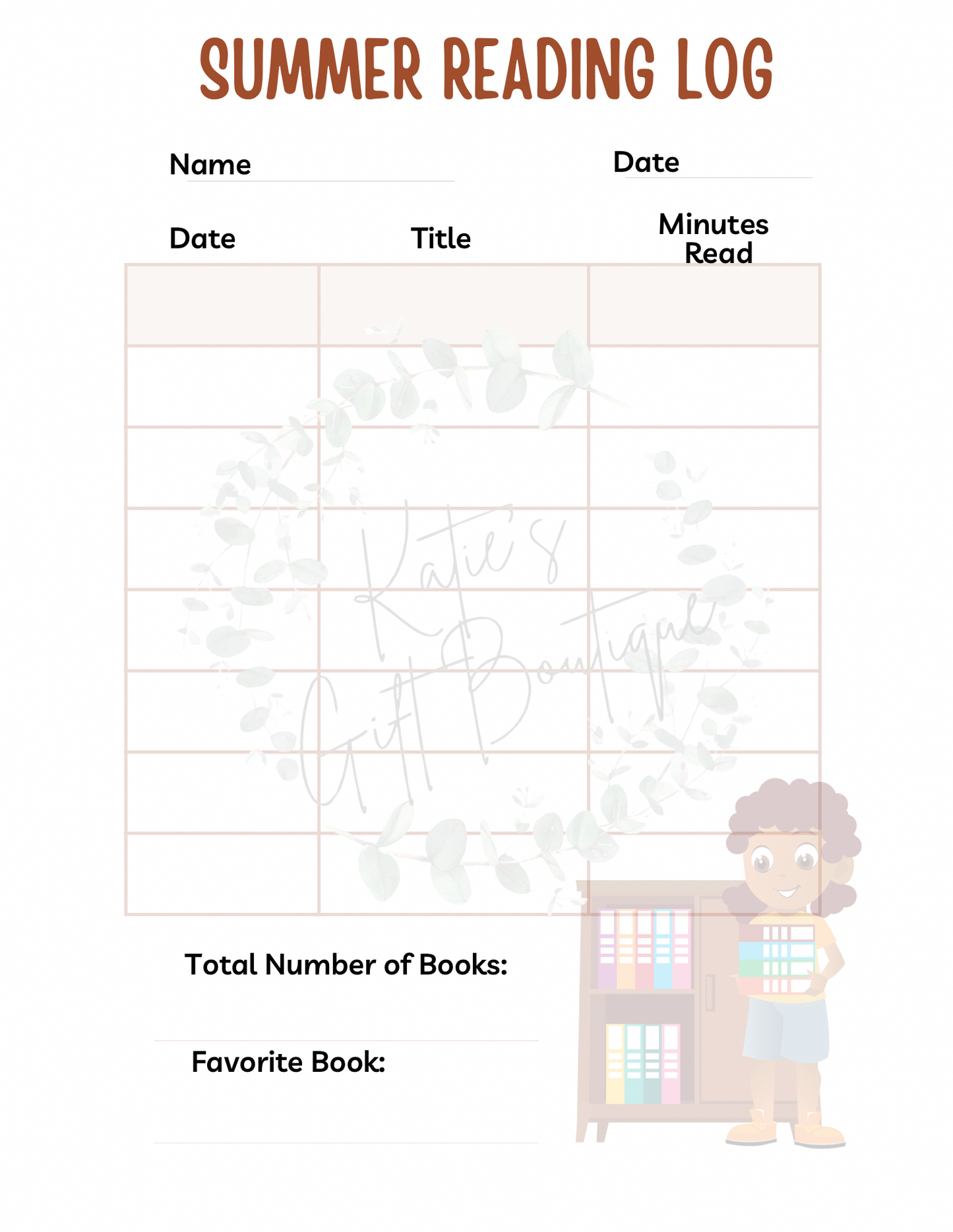 Summer Planner for Kids
