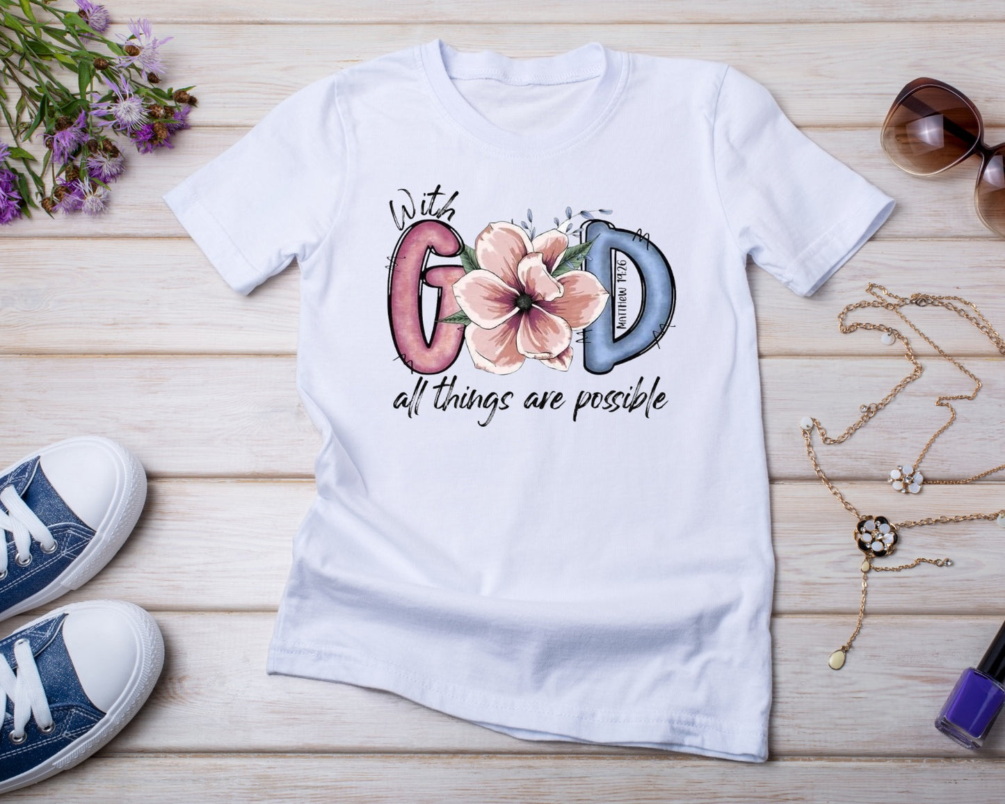 God Flower - TShirt or Crewneck Sweatshirt