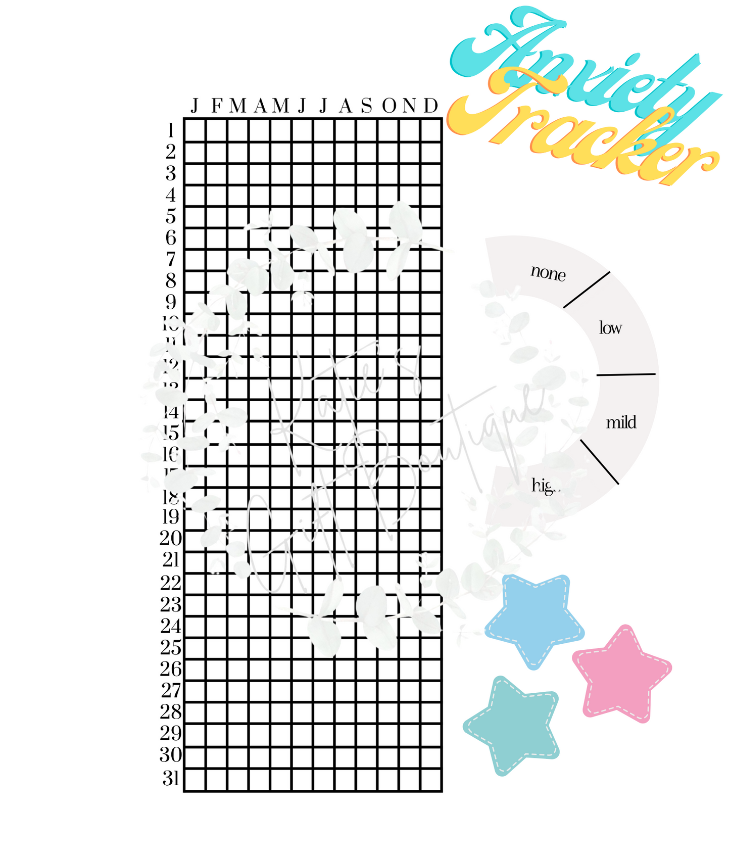 Yearly Anxiety Tracker