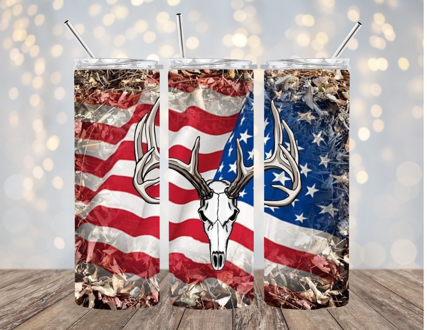 Skull Camo Flag - Tumbler