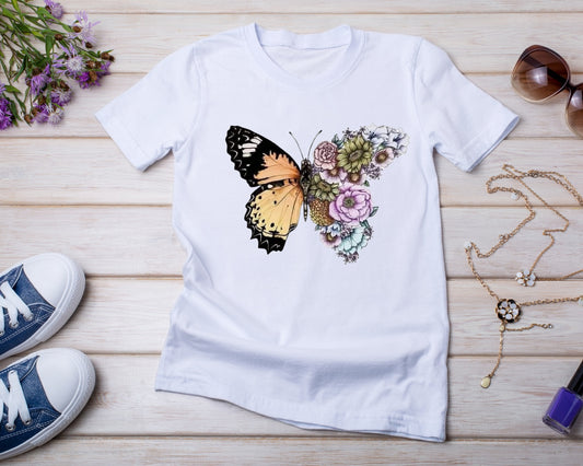Sunflower Butterfly - TShirt or Crewneck Sweatshirt