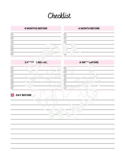 2024-2025 Travel Planner Spread - Self Care Binder