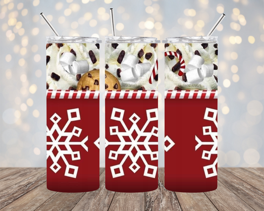 Hot Cocoa & Cookies - Snowflakes - Tumbler