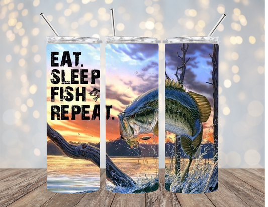 Eat Sleep Fish Repeat - Tumbler