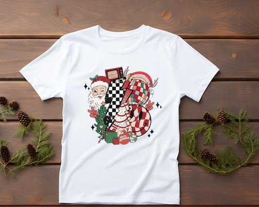 Retro Santa Lighting Bolt - TShirt or Crewneck Sweatshirt