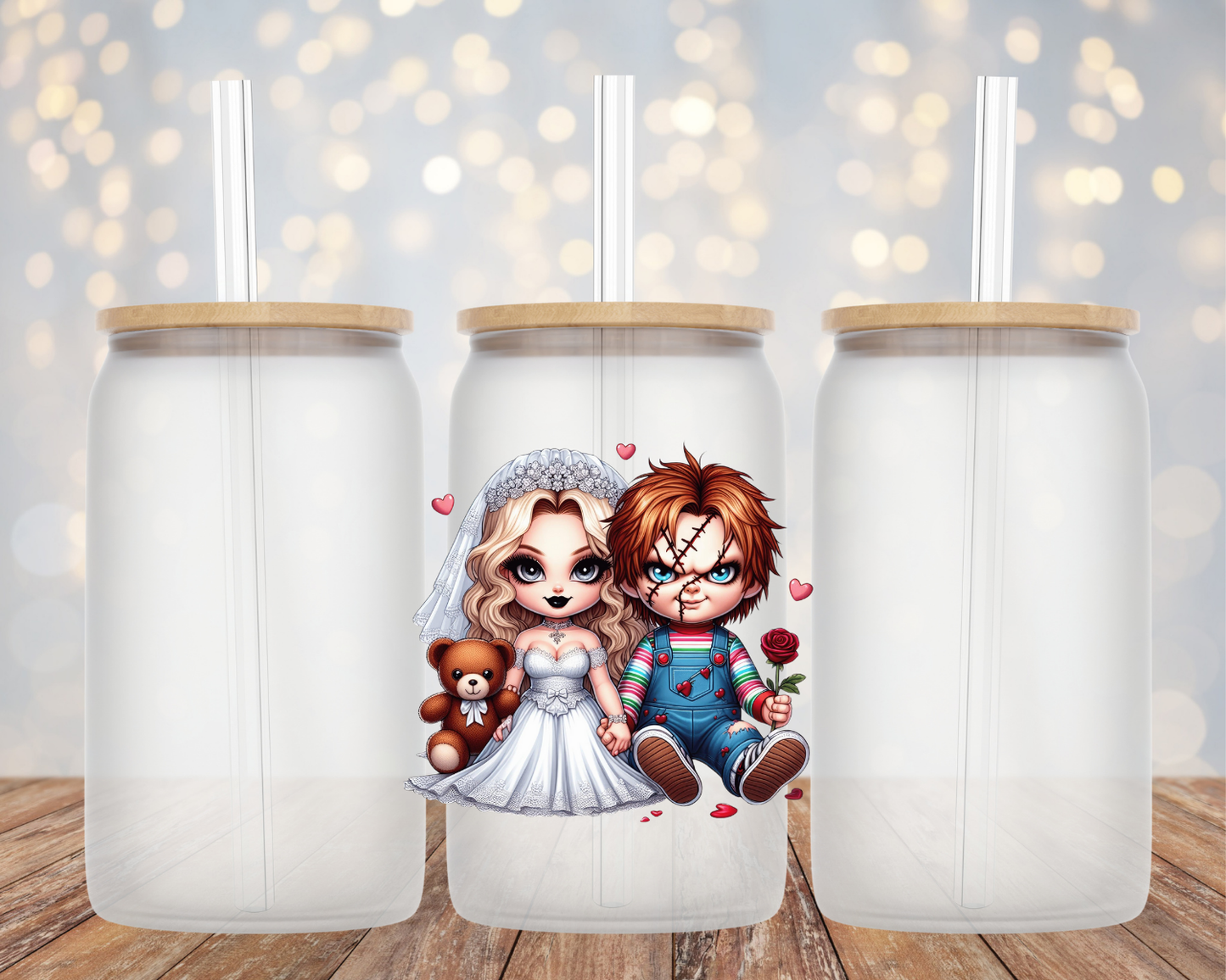 Baby Chucky/Bride of Chucky Halloween - Glass Cup