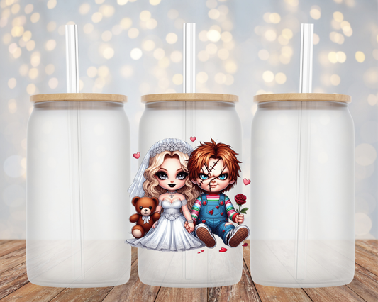 Baby Chucky/Bride of Chucky Halloween - Glass Cup