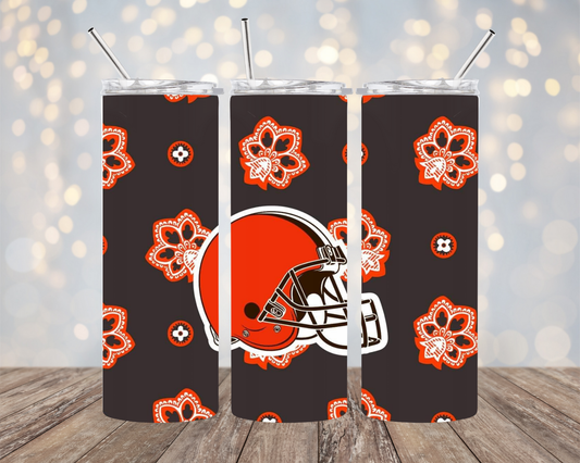 Cleveland Browns Paw Print - Tumbler