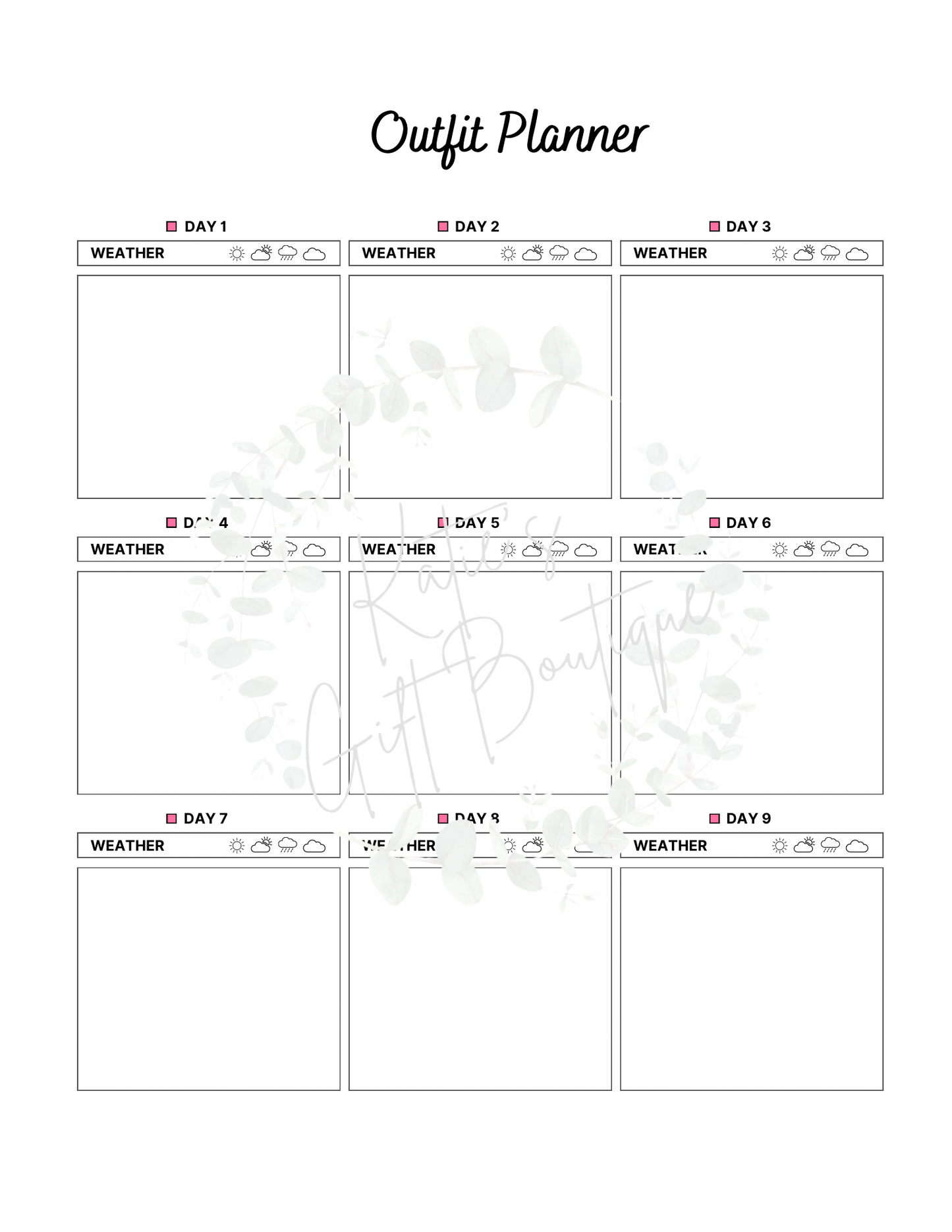 2024-2025 Travel Planner Spread - Self Care Binder