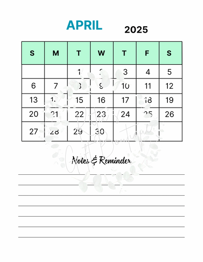 2024-2025 Travel Planner Spread - Self Care Binder