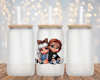 Baby Chucky/Bride- Glass Cup