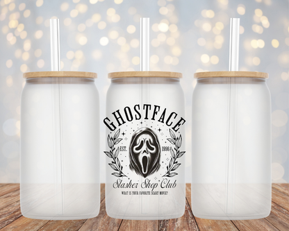 Ghostface "Slasher Club"- Glass Cup