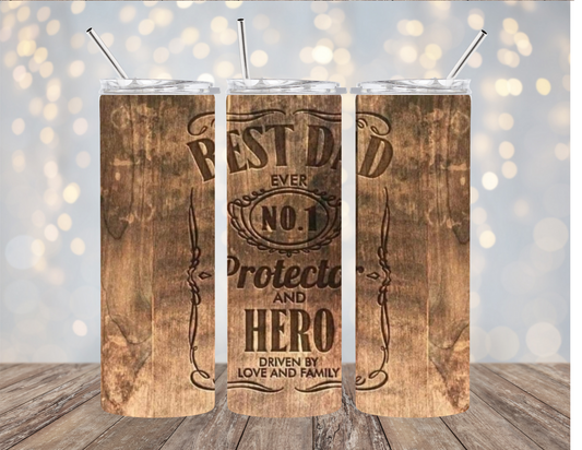 Best Dad - Protector & Hero - Tumbler