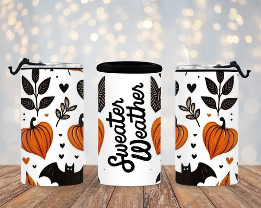 "Sweater Weather" Fall Pumpkin- 4 in 1 Can Cooler