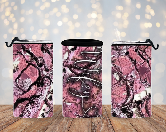 Pink Camo/Wifey- 4 in 1 Can Cooler