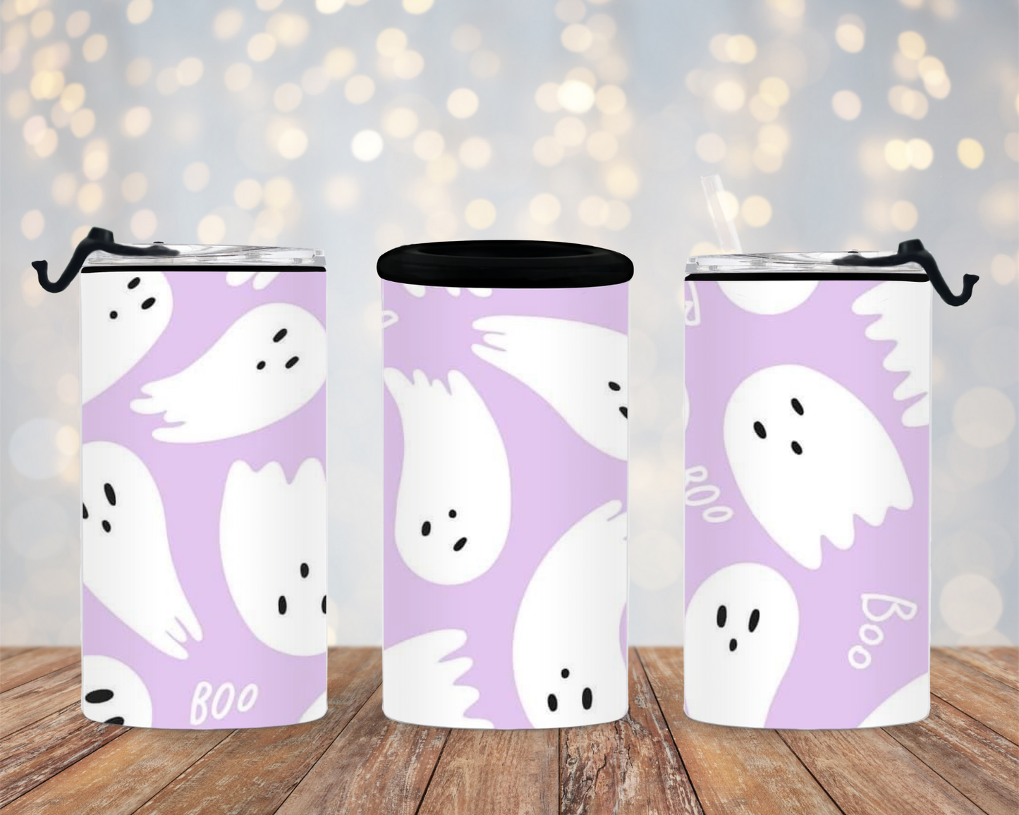 Purple Ghosts- 4 in 1 Can Cooler