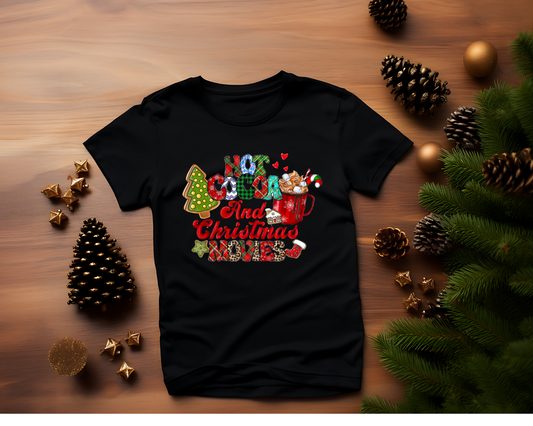 Hot Cocoa & Christmas Movies - TShirt or Crewneck Sweatshirt