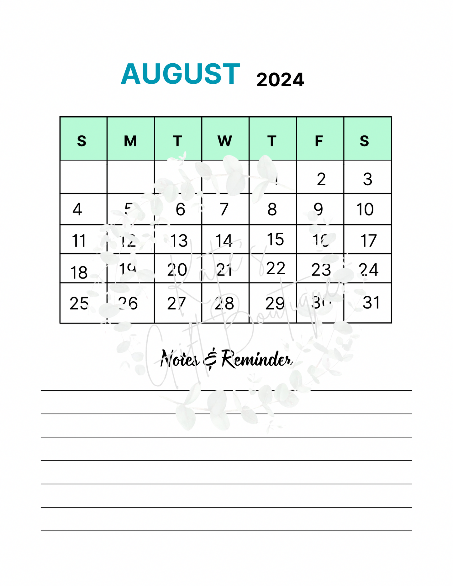 2024-2025 Travel Planner Spread - Self Care Binder