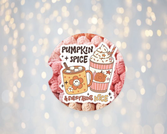 Pumpkin Spice & Everything Nice - Car Coasters