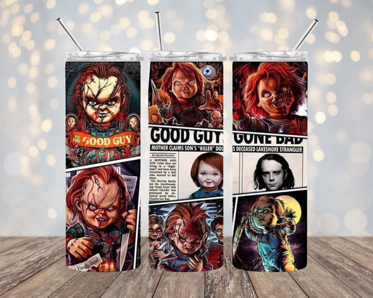 Chucky Good Guy Newspaper - Tumbler